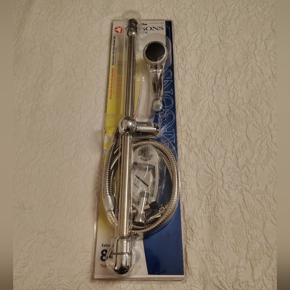 NWT Parsons ADL Chrome Adjustable Wall Bar Shower Set